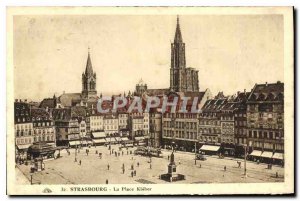 Postcard Old Strasbourg Place Kleber