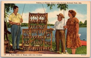 Arkansas AR, Fishing is Always Good, Hot Springs National Park, Vintage Postcard