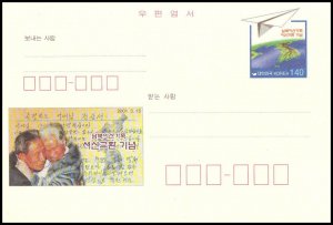 Korea Postal card - Exchange of Letters between South & North 2001