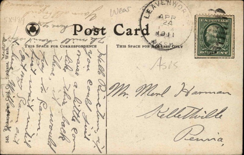 Wenatchee Washington WA Exaggeration Corn Farming c1910 Postcard