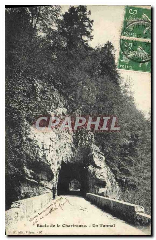 Old Postcard Route Chartreuse a Tunnel