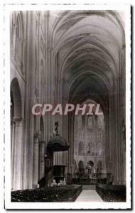 Old Postcard Noyon Interior of the Cathedral Nave