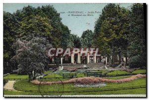 Old Postcard Haguenau Public Garden and the War Memorial