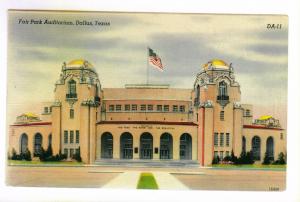 Fair Park Auditorium, Dallas, Texas unused Colourpicture linen Postcard