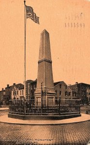 C.1910 Wells and McComas Monument, Baltimore, MD. Postcard P124