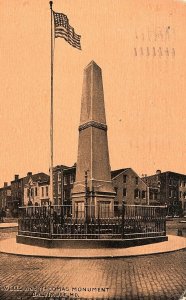 C.1910 Wells and McComas Monument, Baltimore, MD. Postcard P124 