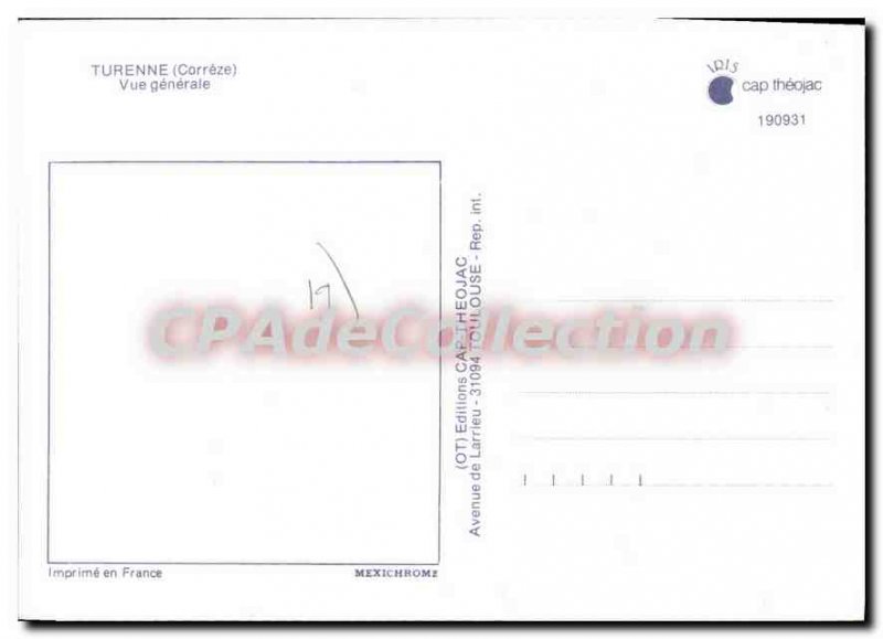 Postcard Modern Turenne Vue Generale