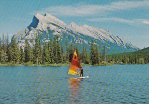 Canada Banff National Park Wind Sirfing On Vermilion Lakes