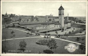 Baltimore Maryland MD Mt Royal Railroad Train Station Depot Vintage Postcard