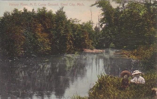 Michigan Reed City Methodist Epsicopal Campground On Hersey River 1912