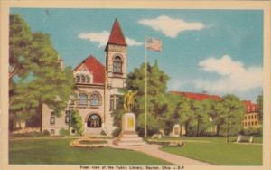 Ohio Dayton Front View Of The Public Library Dexter Press