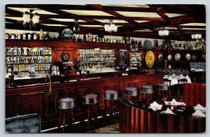 Interior~Milwaukee Wisconsin~Karl Ratzsch Restaurant~Bar Scene~Linen Postcard