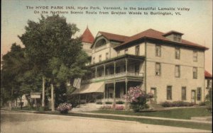 Burlington Vermont VT Hyde Park Inn Albertype Vintage Postcard