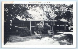 RYE, NH New Hampshire ~ Roadside SNUG HARBOR CABINS c1940s  Postcard