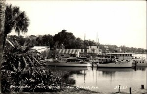 Eau Gallie Melbourne Florida FL Barbours Yacht Basin Real Photo Postcard