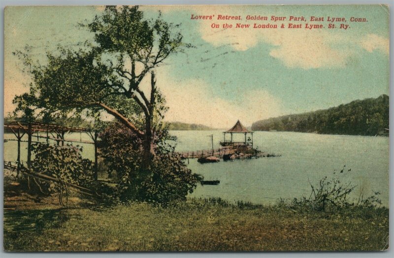 EAST LYME CT GOLDEN SPUR PARK ANTIQUE POSTCARD