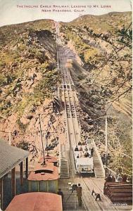 HARVEY Incline Cable Railway Mt. Lowe near PASADENA, CALIFORNIA 7136 Postcard