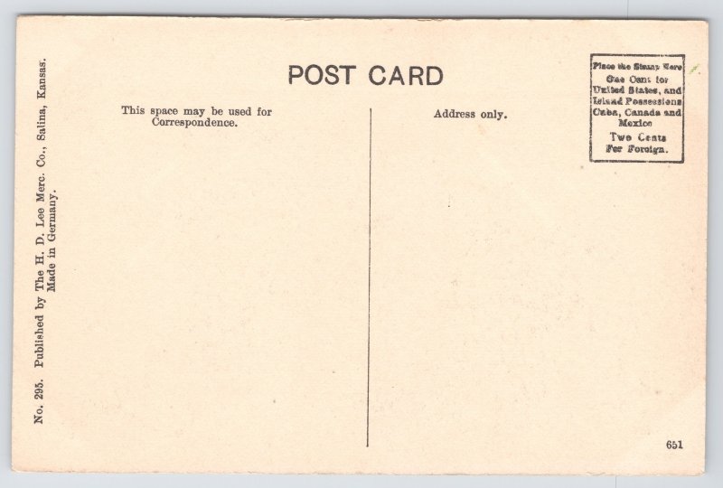 Sherman County Texas~Men In Rye Field~Vintage Postcard