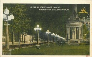 Scranton Pennsylvania Courthouse Square Valentine Souvenir Postcard 21-14024 