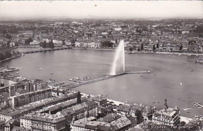 Switzerland Geneve Vue generale 1957 Photo