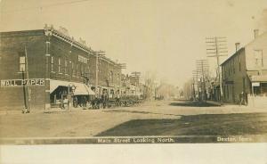 c1910 Dexter Dallas Iowa Main Street View Todd Real Estate Olson RPPC Postcard