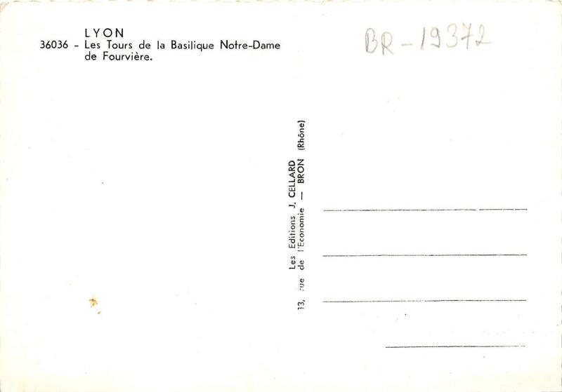 BR19372 Lyon les tours de la basilique notre dame de fourvire   france