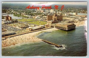 Beach Front & Convention Hall, Asbury Park NJ, Vintage 1983 Aerial View Postcard