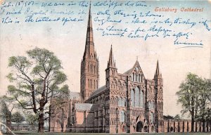 Salisbury Cathedral United Kingdom, Great Britain, England 1907 Missing Stamp 