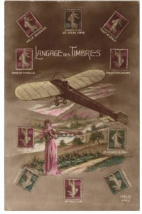LANGUAGE DE STAMPS FANTASY 21 Vintage Postcards Mostly Pre-1940 (L3059)