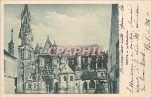 Old Postcard Senlis La Cathedrale (map 1900)