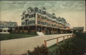 Preston Hotel Beach Bluff MA c1910 Postcard rpx