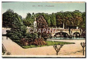 Old Postcard Metz L & # 39Esplanade