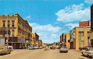 Street Scene Bike Drug Store Crookston Minnesota postcard