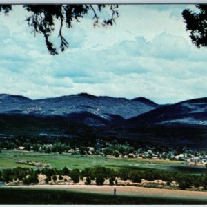 c1960s Fairview UT Birds Eye Cottonwood Canyon Chrome Photo Utah Lions Club A197