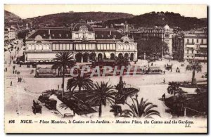 Old Postcard Nice Place Massena and the Casino Gardens