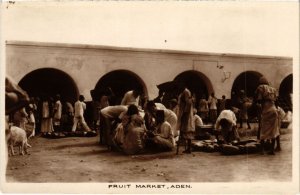 PC ADEN FRUIT MARKET REAL PHOTO YEMEN (a31418)