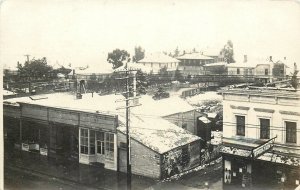 Postcard C1910 California Petaluma San Francisco signage Town Birdseye CA24-3250