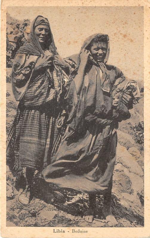 br104395 beduine  libia africa real photo folklore types