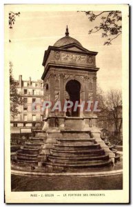 Old Postcard Paris Stud Fountain Of Innocents