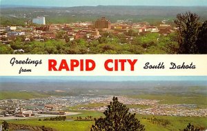 Greetings from Rapid City Downtown business section Rapid City SD 