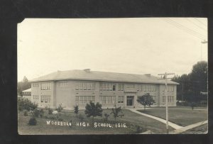 RPPC WOODBURN OREGON HIGH SCHOOL BUILDING 1916 REAL PHOTO POSTCARD
