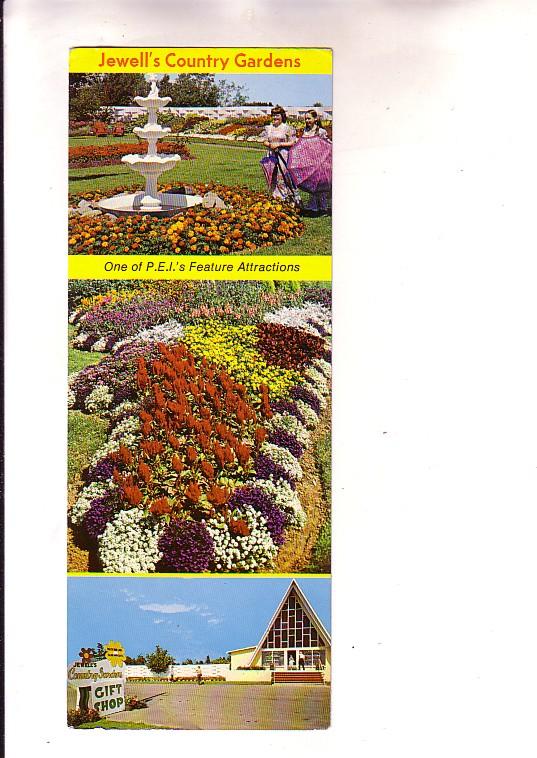 Jewell's Country Gardens, York , Prince Edward Island,  Advertising Card