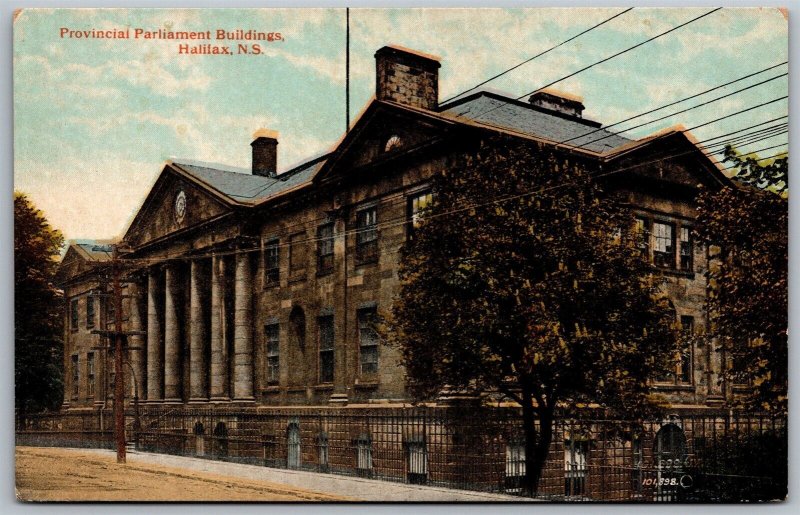 Vtg Halifax Nova Scotia Canada Provincial Parliament Buildings 1910s Postcard