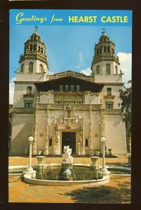 San Simeon, California/CA Postcard, Hearst castle, Spanish Convent, 1961!