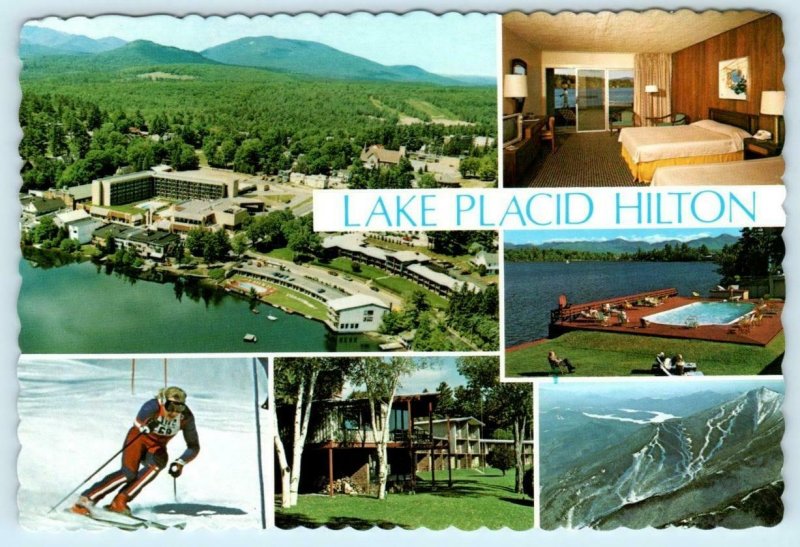 LAKE PLACID HILTON, New York NY ~ Roadside ca 1980s Vintage 4 x 6 Postcard