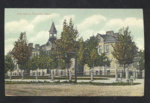 POCATELLO IDAHO HIGH SCHOOL BUILDING VINTAGE POSTCARD 1908