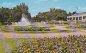 Fountain and Greenhouse In Garfield Park Indianapolis Indiana