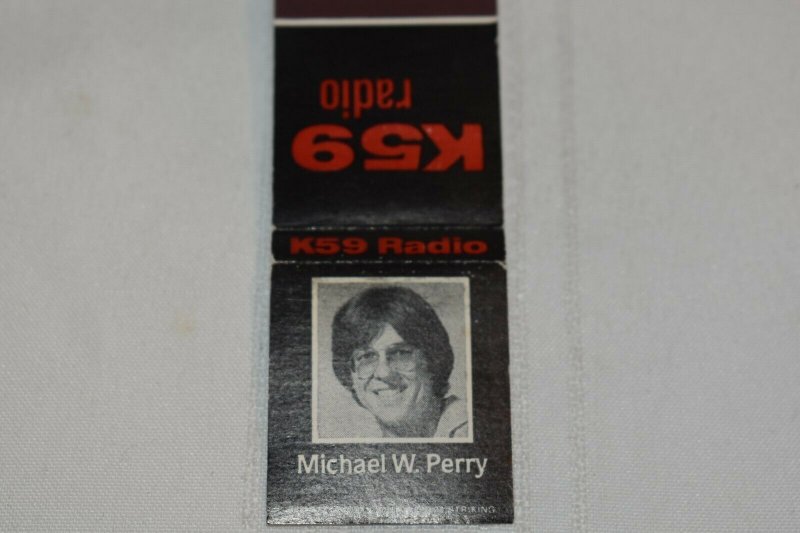 K59 Radio Michael W. Perry Advertising 20 Strike Matchbook Cover