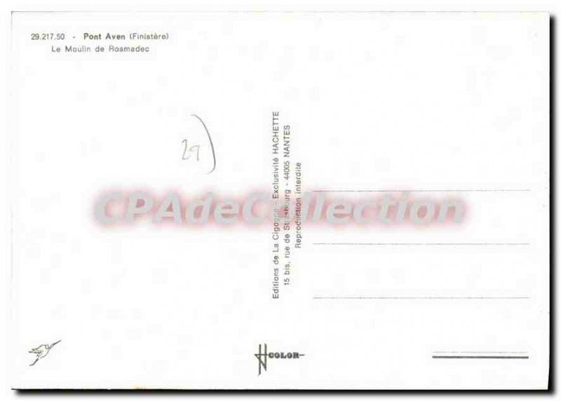 Modern Postcard Pont Aven Le Moulin De Rosmadec