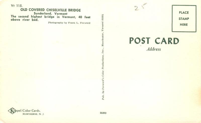 Chiselville Covered Bridge - Sunderland VT, Vermont